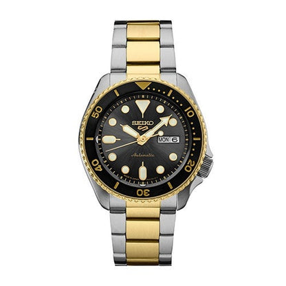 MEN'S SEIKO 5 SPORTS US SPECIAL CREATION AUTO 2-TONE SS WATCH, DIAL