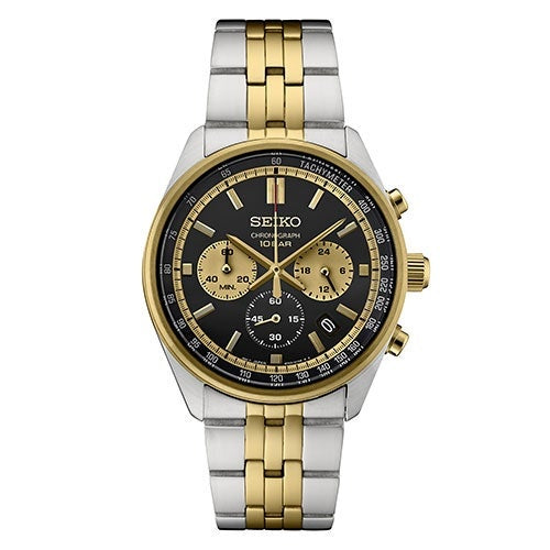 MEN'S ESSENTIALS CHRONOGRAPH 2-TONE STAINLESS STEEL WATCH, DIAL