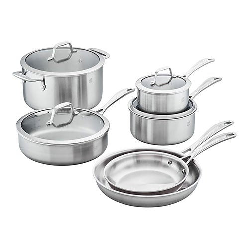 SPIRIT 10PC 3-PLY COOKWARE SET