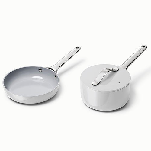 NONSTICK CERAMIC MINIS DUO COOKWARE SET - FRY PAN & SAUCEPAN