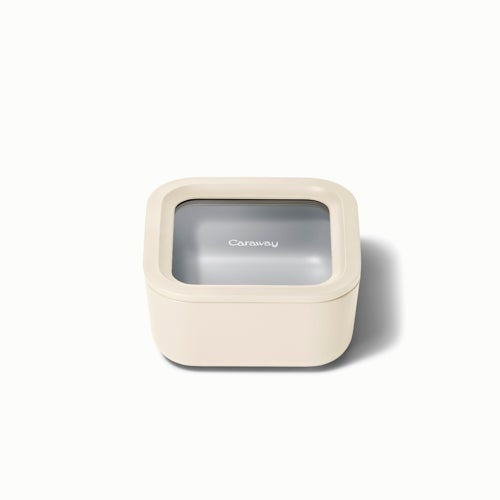 4.4 CUP GLASS FOOD CONTAINER SQUARE SHAPE W/ LID