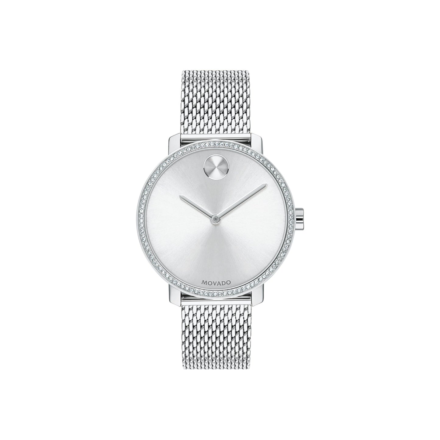 LADIES BOLD SHIMMER CRYSTAL STAINLESS STEEL WATCH DIAL