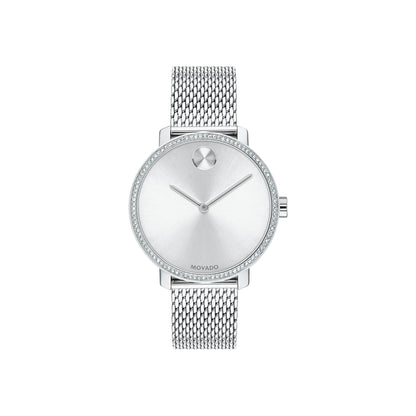 LADIES BOLD SHIMMER CRYSTAL STAINLESS STEEL WATCH DIAL