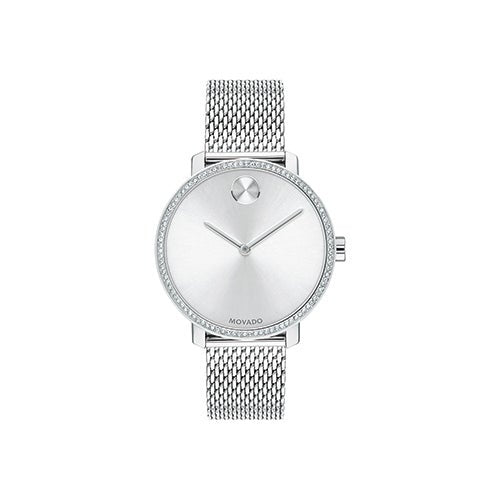 LADIES BOLD SHIMMER CRYSTAL STAINLESS STEEL WATCH DIAL