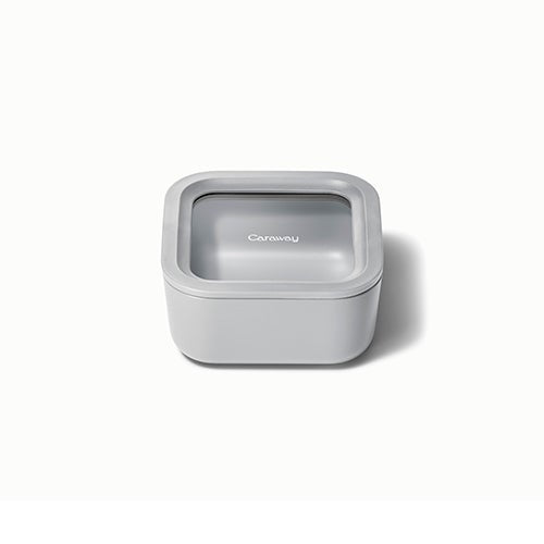 4.4 CUP GLASS FOOD CONTAINER SQUARE SHAPE W/ LID