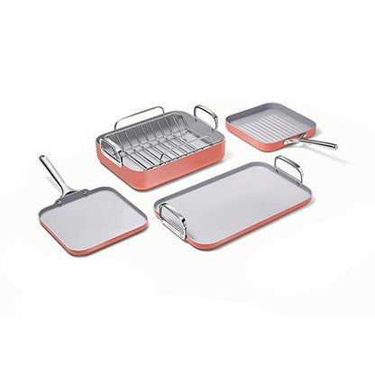 5PC SQUARE COOKWARE SET