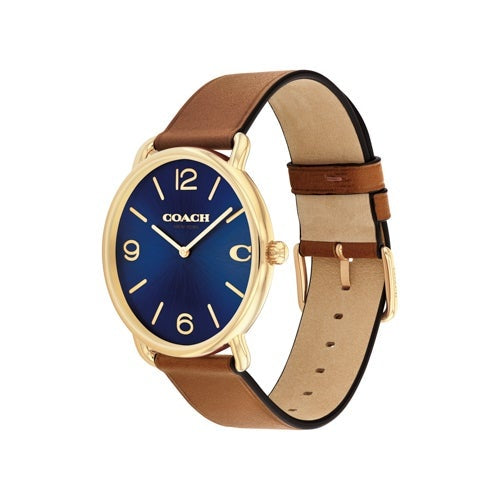 MENS' ELLIOT LEATHER STRAP WATCH