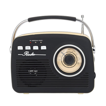 VINTAGE PORTABLE BLUETOOTH SPEAKER W/ AM/FM RADIO