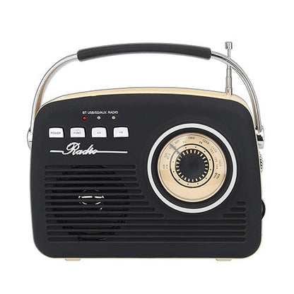VINTAGE PORTABLE BLUETOOTH SPEAKER W/ AM/FM RADIO