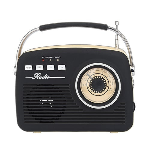 VINTAGE PORTABLE BLUETOOTH SPEAKER W/ AM/FM RADIO