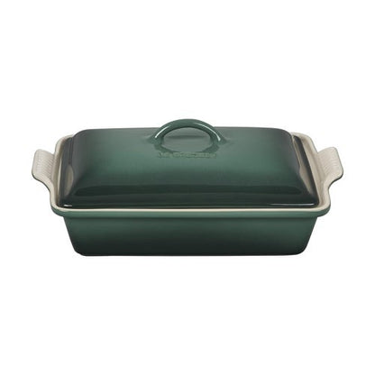 4QT HERITAGE STONEWARE COVERED RECTANGULAR CASSEROLE