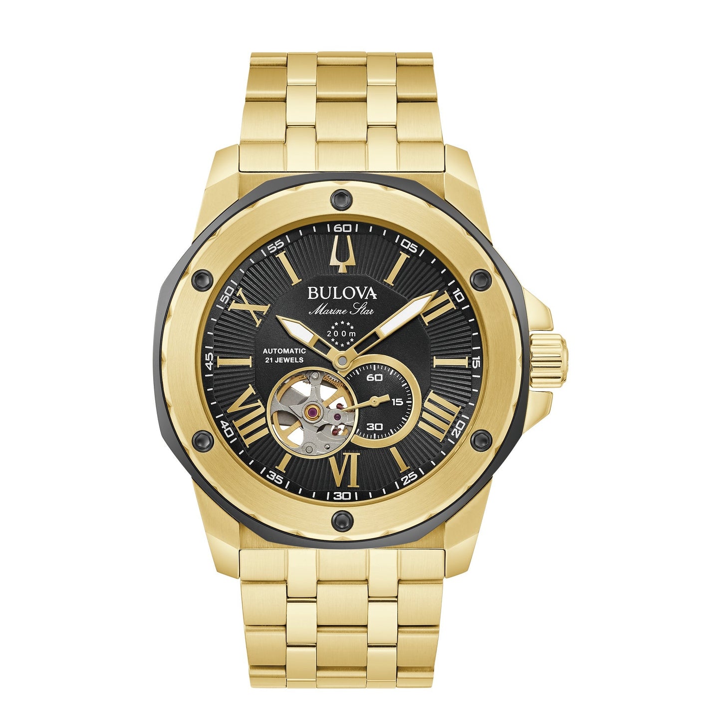 MEN'S MARINE STAR STAINLESS STEEL WATCH, DIAL