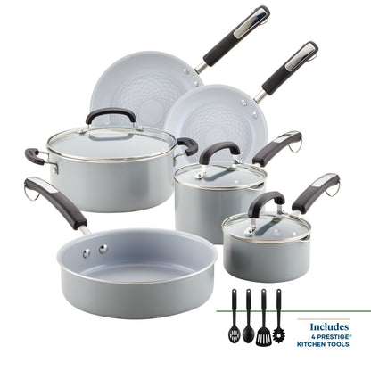 13PC ECO ADVANTAGE HEALTHY CERAMIC NONSTICK COOKWARE SET