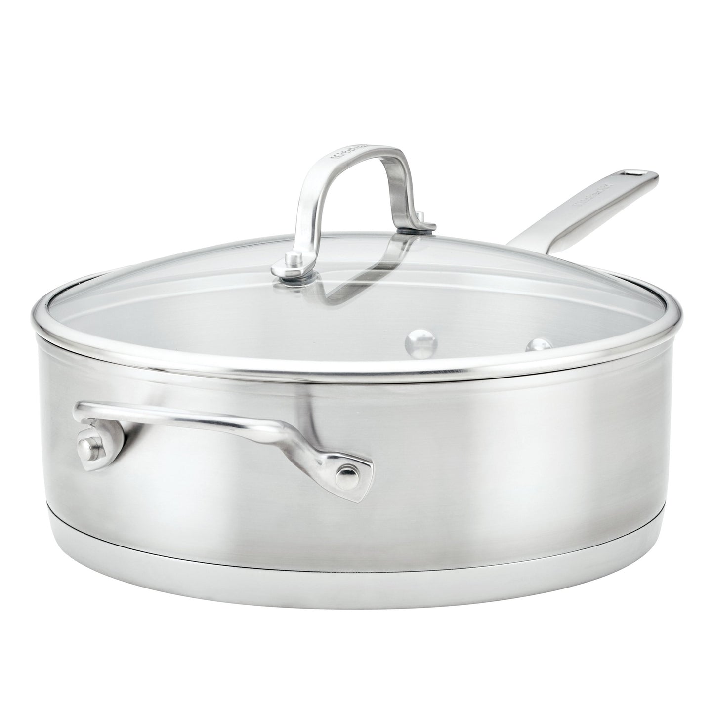 4.5QT 3-PLY COVERED SAUTE PAN W/ HELPER HANDLE