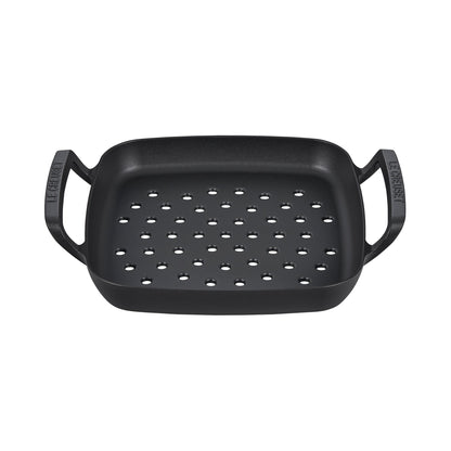 ALPINE OUTDOOR 12" SQUARE CAST IRON GRILL BASKET