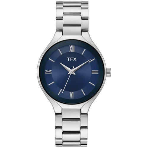 MEN'S TFX SILVER-TONE STAINLESS STEEL WATCH, DIAL