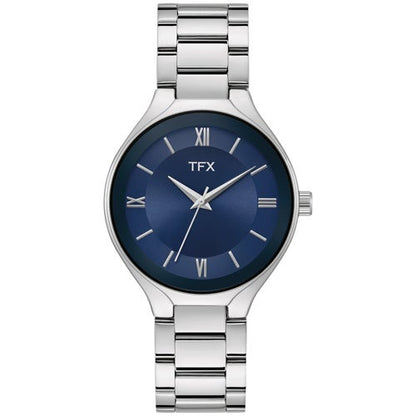 MEN'S TFX SILVER-TONE STAINLESS STEEL WATCH, DIAL