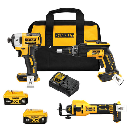 20V MAX XR DRYWALL 3PC TOOL KIT W/ 5.0AH BATTERY