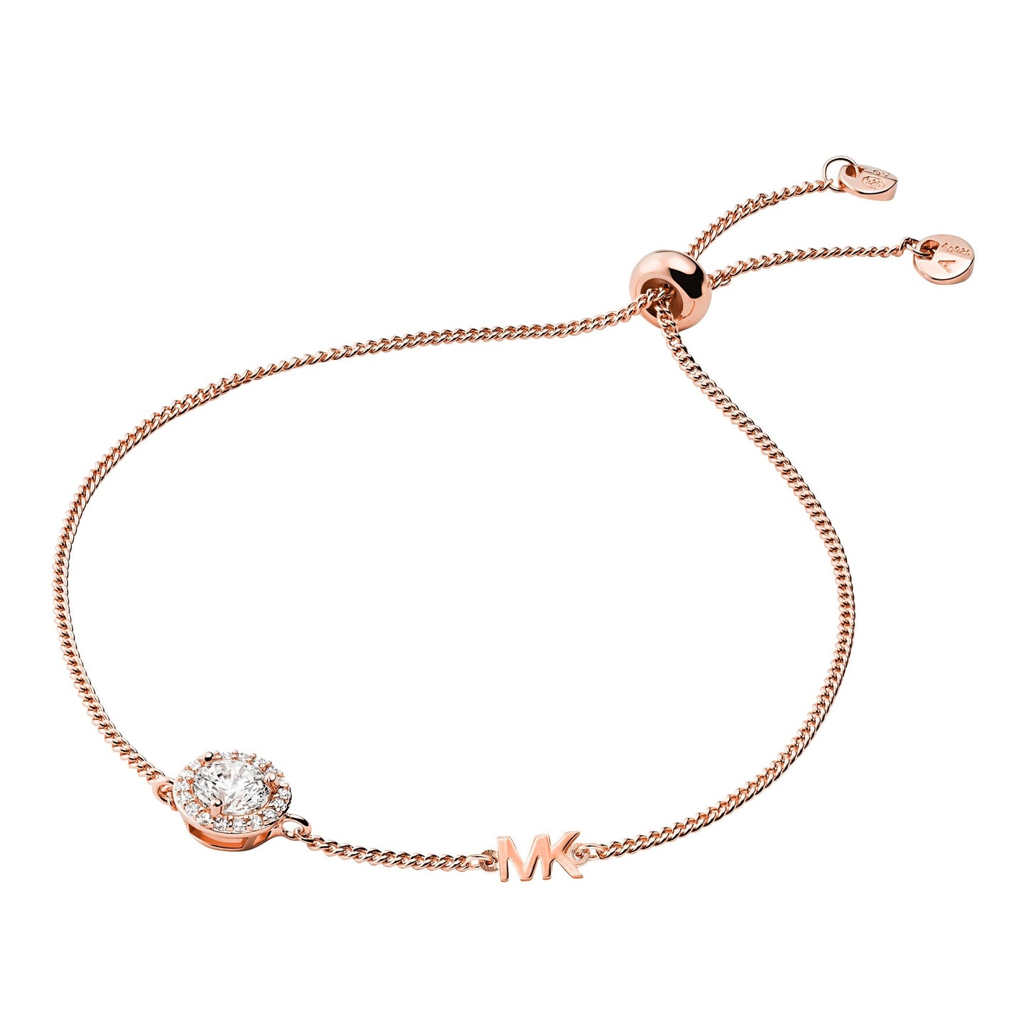 PRECIOUS METAL PAVE STERLING SILVER SLIDER BRACELET