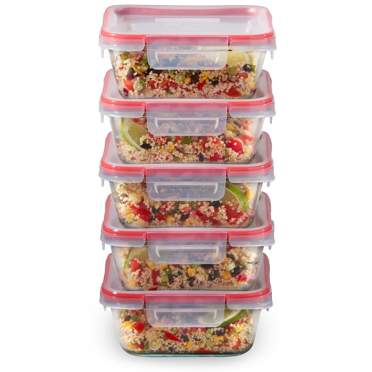 FRESHLOCK 10PC MEAL PREP GLASS FOOD STORAGE SET