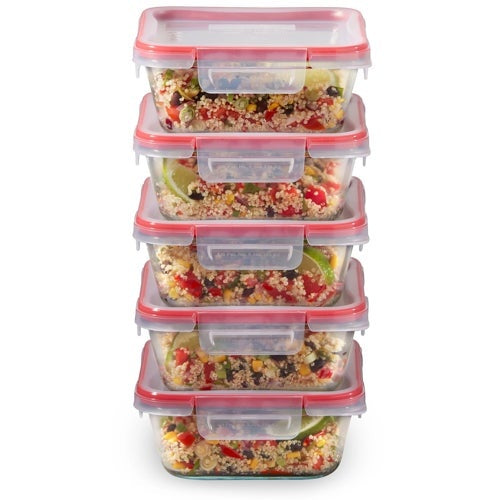 FRESHLOCK 10PC MEAL PREP GLASS FOOD STORAGE SET