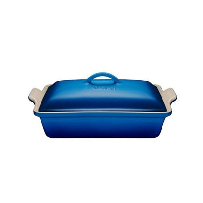 4QT HERITAGE STONEWARE COVERED RECTANGULAR CASSEROLE