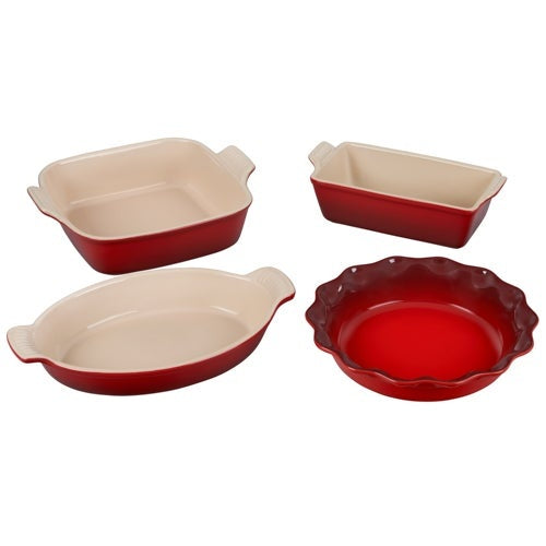 4PC HERITAGE STONEWARE BAKEWARE SET