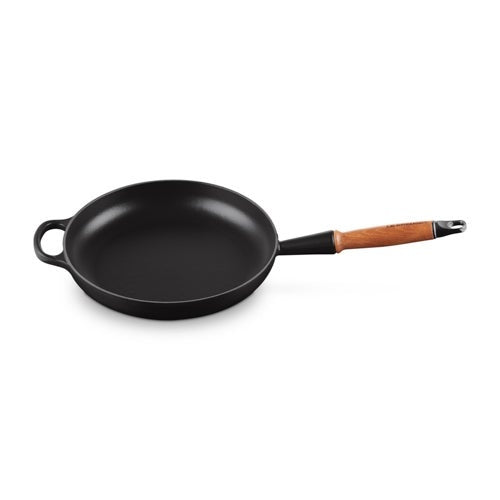 10.25" SIGNATURE CAST IRON FRY PAN W/ ALPINE WOOD HANDLE