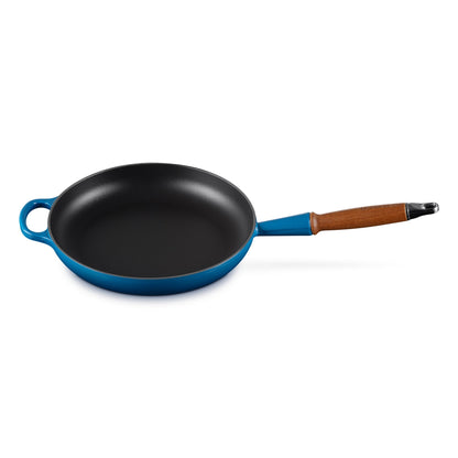 10.25" SIGNATURE CAST IRON FRY PAN W/ ALPINE WOOD HANDLE