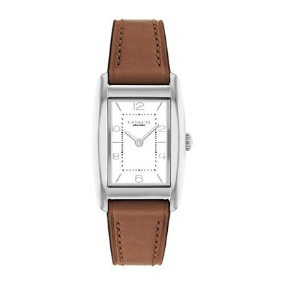 LADIES' REESE RECTANGLE LEATHER STRAP WATCH, DIAL