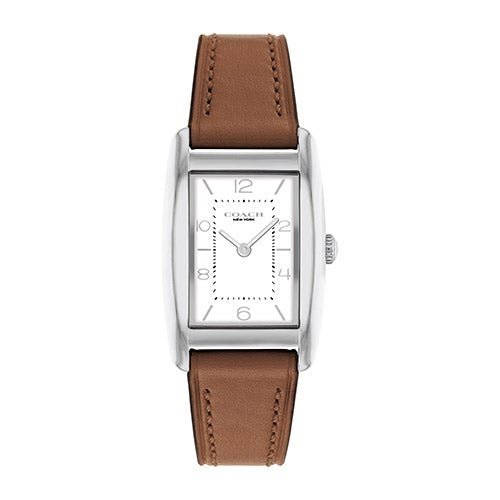 LADIES' REESE RECTANGLE LEATHER STRAP WATCH, DIAL