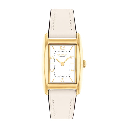 LADIES' REESE RECTANGLE LEATHER STRAP WATCH, DIAL