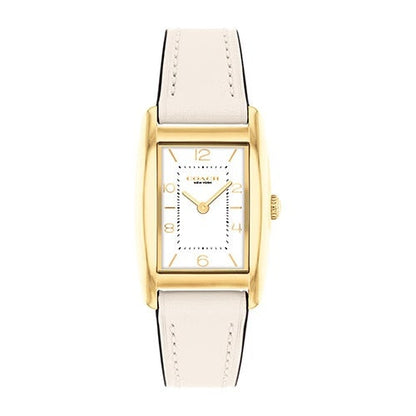 LADIES' REESE RECTANGLE LEATHER STRAP WATCH, DIAL