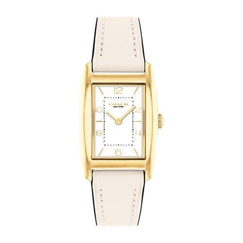 LADIES' REESE RECTANGLE LEATHER STRAP WATCH, DIAL