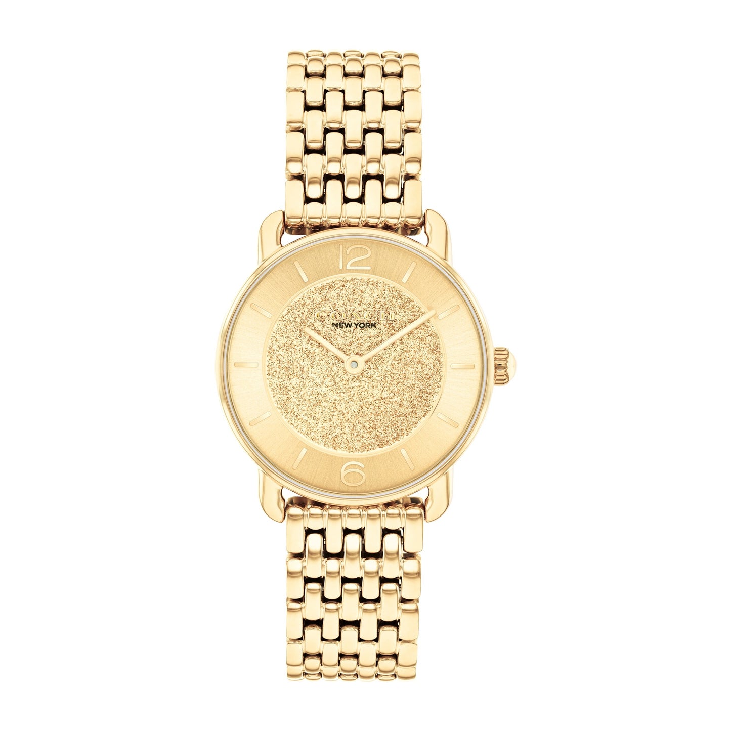 LADIES' ELLIOT STAINLESS STEEL WATCH, GLITTER DIAL