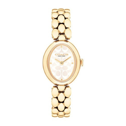 LADIES' SAMMY OVAL STAINLESS STEEL WATCH, "C" DIAL