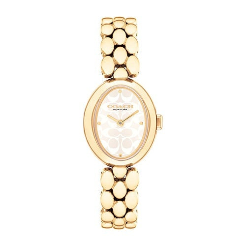 LADIES' SAMMY OVAL STAINLESS STEEL WATCH, "C" DIAL