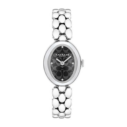 LADIES' SAMMY OVAL STAINLESS STEEL WATCH, "C" DIAL