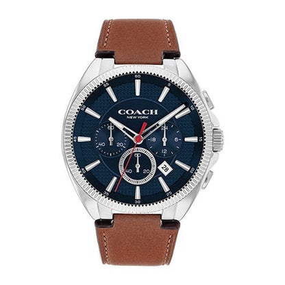 MEN'S JACKSON CHRONOGRAPH LEATHER STRAP WATCH, DIAL