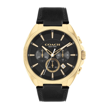 MEN'S JACKSON CHRONOGRAPH LEATHER STRAP WATCH, DIAL