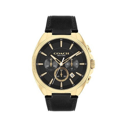 MEN'S JACKSON CHRONOGRAPH LEATHER STRAP WATCH, DIAL