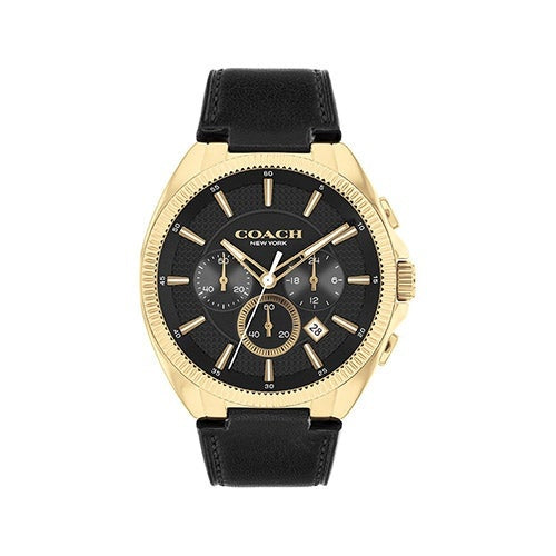 MEN'S JACKSON CHRONOGRAPH LEATHER STRAP WATCH, DIAL