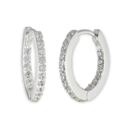 CRYSTAL HUGGIE HOOPS