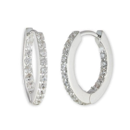 CRYSTAL HUGGIE HOOPS