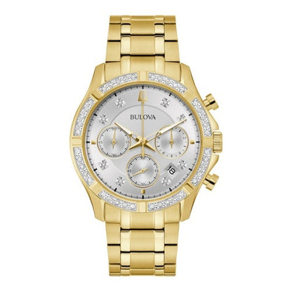 MEN'S CLASSIC DIAMOND CHRONOGRAPH STAINLESS STEEL WATCH, DIAL
