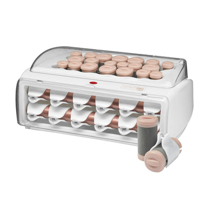 20PC CERAMIC FLOCKED ASSORTED ROLLERS W/ HEATED CLIPS
