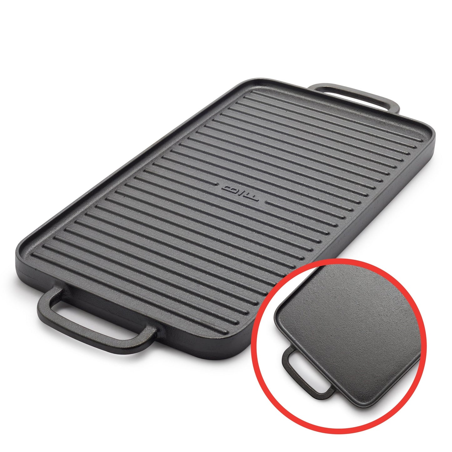 CAST IRON 11" X 16.5" REVERSIBLE GRILL & GRIDDLE
