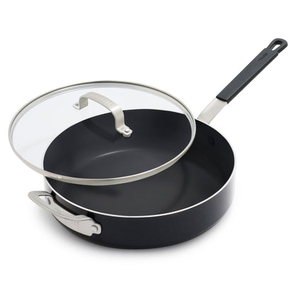CERAMIC NONSTICK ALUMINUM 4.5QT SAUTE PAN W/ LID