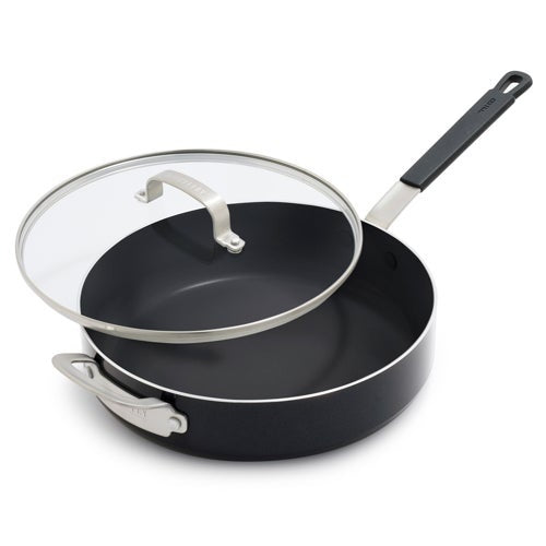 CERAMIC NONSTICK ALUMINUM 4.5QT SAUTE PAN W/ LID