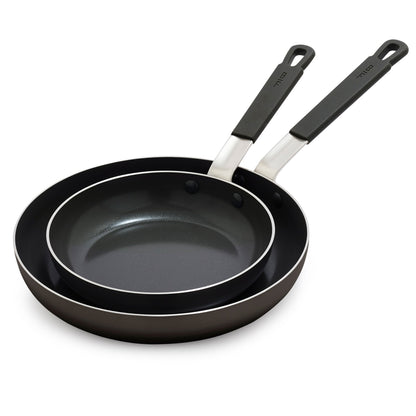 CERAMIC NONSTICK ALUMINUM 2PC FRY PAN SET